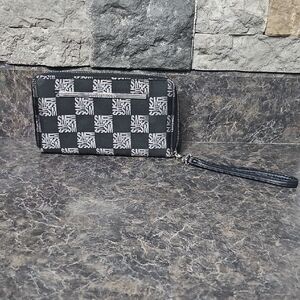 Steve Madden logo wristlet wallet.